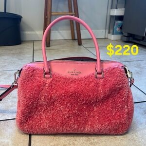 Kate Spade Vibrant Pink Shearling Satchel